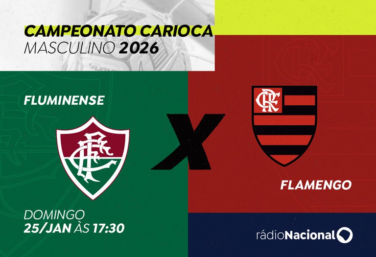 Vai ao ar, neste domingo, na Rádio Nacional, o primeiro Fla-Flu do ano pelo Campeonato Carioca 2026